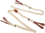 [WESIEVYA] Elegant y Elastic Suspenders Men's Fashion Suspenders Button Straps for Birthday