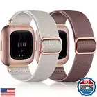 Fuleda Elastic Bands Compatible with Fitbit Versa 2 /Versa/Versa Lite Women M