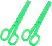 OFFSCH 2pcs Clown Scissors Carnival Costume Props Stage Supply Performing Scissor Prop Novelty Prank Pretend Play Scissor Prop for Cosplay Performing Accessory Green Plastic