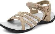 [UBFEN] Womens Hiking Sandals Sport Walking Adjustable Hook Straps Outdoor Beach Athletic Shoes