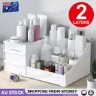 Makeup Organiser Storage Box Jewelry Tissue Cabinet with 2 Drawer Case NEW
