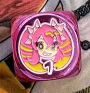 Amanda Lapalme Mana Moon Evil Twin Live Twin Pink 6 Sided Die Dice New