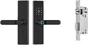 WiFi Fingerprint Door Lock for Outdoor Digital Electronic Lock Biometric Tuya Keyless Smart Door Lock Security Locks Slimline Design(4585) Aqiong