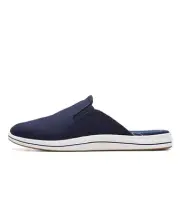 NEW Clarks Cloudsteppers Breeze Shore Navy Mules Size 7 Women's Comfort