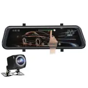 10in Dash Cam Car DVR Mirror Dual Lens Front Rear Camera G-Sensor Recorder