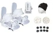 Symbolic Flow-Ride WHITE Snowboard Bindings+Hat 4x4 3D EST Channel Burton L XL