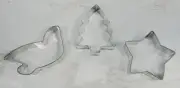 Christmas Cookie Cutters Christmas Tree Star Bird Festive Holiday Baking Gifts