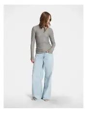 [Decjuba] Holly Sequin Ruched Top in Silver Grey