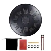 6 inch Tongue Drum 11 Tune Handpan Glucopon Drum Tank with Mallets Drumstick