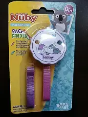 INFANT NUBY PACIFINDER PACIFIER MOUSE CLIP WITH RIBBON 0+ MONTHS NWT BPA FREE