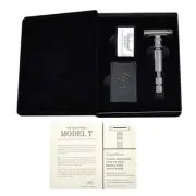 Rockwell Razors T2 Gunmetal Chrome Adjustable Butterfly Safety Razor, Black Case