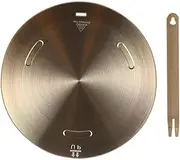 Induction Adapter Plate, Lifenergric Heat Diffuser Simmer Plate for Glass Electric Stove Top Heat Diffuser with Removable Handle, Induction Converter Disk for Cookware Accessories 7.9inch