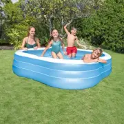 Intex Inflatable Swimming Pool Beach Wave Swim Center Above Ground Kids Lounge