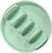 Ｂｅｓｇａ Taco Holder Stand Serving Tray for Party Home Plate Cooking for Hard Soft Tacos, Kitchen Gadgets with Dividers Taco Plates, Green