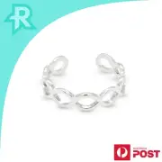 Infinity Continuous Loop Sterling Silver 925 Toe Ring