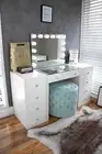 Makeup vanity table Hollywood Mirror Luxury Dressing Desk Drawer, Organizer