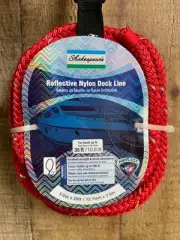 SHAKESPEARE REFLECTIVE NYLON DOCK LINE 25 FT X 1/2 DIA SPLICED EYE RED VISIFLECT