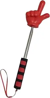 JISADER Extendable Finger Shape Pointer Stick Whiteboard Pointer Retractable Stretched 94cm, Red