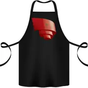 Curled Morocco Flag Moroccan Day Football Cotton Apron 100% Organic