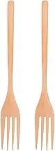 DINHEAROM 2pcs Wooden Forks Versatile Salad Mixing Cooking Utensils for Serving Pasta Fruit and Salad from Wood for Everyday Use