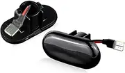 Side Mirror Indicator For Clio For Trafic For Kangoo For Twigo For Dacia For Logan For Duster 2x LED Dynamic Turn Signal Lights Side Marker Dynamic Sequential Blinker(2xNO Dynamic Smoked)