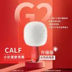 CALF 唱吧 G2 小巨蛋麥克風 音箱K歌麥克風 專業K歌神器 藍牙喇叭-升級版白色防風罩