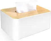 Wooden Tissue Box Holder Cover,Rectangular Paper Holder Boxes,Removable Facial Tissue Box Holder for Bathroom Vanity,Countertop,Bedroom Dresser,Night Stand,Desk