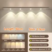 LED MotionSensor Under Cabinet Closet Light Strip 50cm Rechargeable Kitchen Lamp