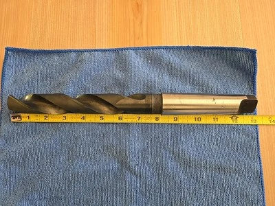1-1/8" National Drill & Tool Company Vtg. HSS TWIST DRILL BIT USA MORSE TAPER