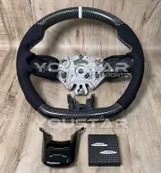 For MINI 2021 LCI WHITE LINE CARBON Alcantara Steering Wheel F54 F55 F56 F57 F60 (for: Mini)