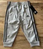Toddler Boys Or Girls Adidas Gray Black Stripe Side Pants Size 2T New