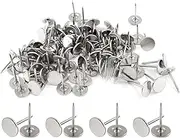 100 PCS Flat Thumb Tacks, 11mm x 17mm Silver Push Pins, Metal Upholstery Tacks, Upholstery Nails for Furniture, Maps, Photos