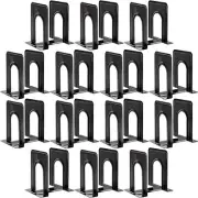 HappyHapi Book Ends, Bookends for Shelves, 28pcs Metal Bookends, Book Ends for