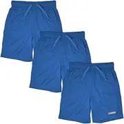 [ANDREW SCOTT] Boys 3 Pack Active Performance Mesh Style Basketball Sport Shorts