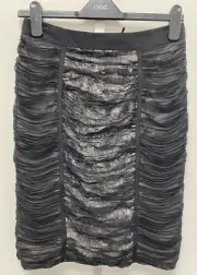 NEW! Coast UK10 Eur38 US6 black Rowena lace and chiffon cream lined pencil skirt
