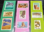 3 BOOKMARKS~ANIMALS Laminated POSTAGE STAMPS ~ZEBRA, HIPPO,MONKEY,VIET NAM