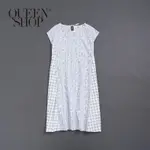 Ｑｕｅｅｎ Ｓｈｏｐ【01083898】女裝 滿版花朵印花圓領棉麻洋裝 S/M＊預購＊