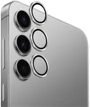 Galaxy S25 Aluminium Camera Lens Protector - Silver Ultra-Slim Fit - HD Clarity - Scratch-Resistant - Anti-Fingerprint - Bubble-Free Installation [UNIQ-GS25-LENSSIL]