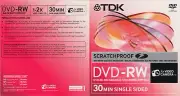 10 TDK CAMCORDER SCRATCH PROOF TDK 8CM MINI DVDRW DVD-RW Re-writable