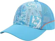 [TINAYAUE] Kids Baseball Cap Fashion Summer Sun Hat Boys Girls Graffiti Mesh Cap Quick Drying Sports Hat with Print Adjustable Casual Hat for Toddlers 3-8 Years