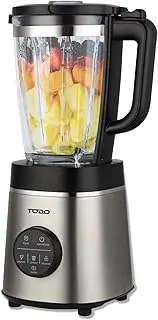 TODO 1.75L Commercial Electric Blender 1000W Glass Jar Adjustable Speed Stainless Steel Body
