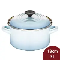 在飛比找ETMall東森購物網優惠-Le Creuset 琺瑯便利湯鍋 海岸藍 18cm