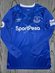2019/20 Umbro Everton Sigurdsson Autographed Unwashed Match Worn Home Jersey