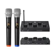 DIGITNOW!Portable Karaoke Microphone Mixer System Set, with Dual UHF Wireless...
