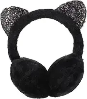 [WRITWAA] Warm Cat Ears Boys and Girls Ear Warmer Plush Winter Earmuff for Outdoor Activities