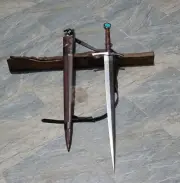 Hand-Forged Carbon Steel Blade Medieval Battle Ready Sword With Scabbard