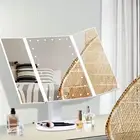 Embellir LED Tri-Fold Make Up Mirror High-definition 22 LED Touch switch 3 Modes