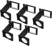 SOLUSTRE 5pcs Pocket Magnifier Glasses Mini Folding Magnifying Loupe with Wide Lens for Jewelry DIY Crafts Coins and Watch Repair Plastic Construction