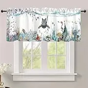 Art Studio 54x18 Inches Cute Cat Window Treatment Valance Dive Colorful Animal Sea Kitchen Blackout Drapes Bathroom Bedroom Living Room Polyester Fabric Curtains Decorations Supplies