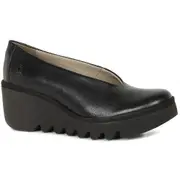 Fly London Beso Womens Wedge Heel Shoes Black 7 Uk/40 Eu